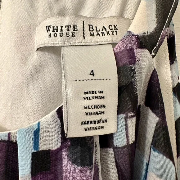 White House Black Market (WHBM) Sleeveless Lightweight Dress, Multicolor, Size 4 - Picture 7 of 9